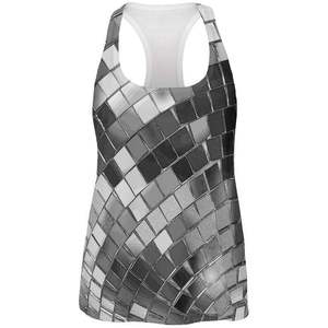 Women's White Palm <b>Tree</b> Print Tank Top Breathable Knitted 100% Polyester Scoop Neck Casual Sleeveless Top Reasonable Price - Product Image 4
