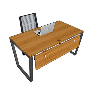 BFTB006-140x80cm Trapezoidal Bamboo Laptop <b>Desk</b> with Assembled Metal Legs <b>Folding</b> Feature and Drawer for School Use - Product Image 5