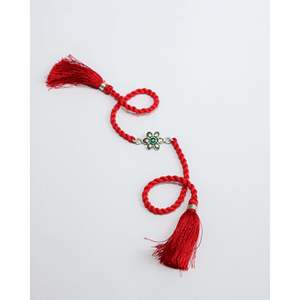 Rakhi de Plata 92.5 con Engaste de Bisel, Baño de Rodio, Colgantes de Platino con Diseño de Número, Zirconia de Corte Princesa y Colgante de Flor - Product Image 4