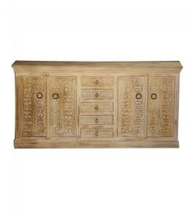 Antique Luxury Designer <b>White</b> Wash Wood Sideboard 150cm French Industrial Style <b>Cabinet</b> for Home Living Room Bulk Sale - Product Image 2