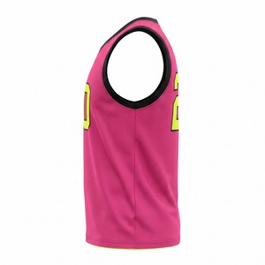 Camiseta de Baloncesto Reversible Personalizada, Malla de Doble Cara con Diseño Neón, Venta al Por Mayor OEM - Product Image 3