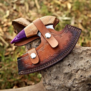 Pequeño cortador de pizza personalizado forjado a mano y regalo perfecto para cumpleaños y Año Nuevo para él. - Product Image 6