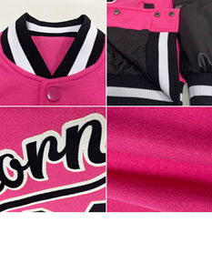 Streetwear brodé avec LOGO du dos et des manches personnalisé OEM Manteau de vestes d'université Letterman vintage de baseball de grande taille pour hommes - Product Image 4