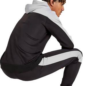 Ensemble de survêtement décontracté à capuche en deux pièces de haute qualité, sweat-shirt uni, 100% coton polaire, taille régulière, unisexe, personnalisable - Product Image 3