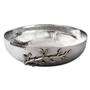 Tazón de comida de forma redonda de diseño único, cobre plateado de gran calidad con tazón de comida martillado al precio más barato - Product Image 4