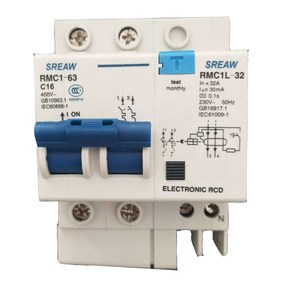 Disjoncteur différentiel domestique AC230V 30mA courbe C sur rail DIN 6A-63A - Product Image 1