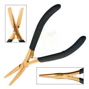 OEM Service Factory Made Stainless Steel Hair Styling <b>Extension</b> Plier Tool for <b>Micro</b> Ring Bead Fitting & Opening Salon Use - Product Image 5