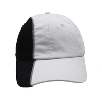 Casquettes de baseball unisexes personnalisées bicolores noir-blanc, 5 panneaux, respirantes, imperméables et ajustables