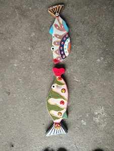 Pescado de madera colgante pintado/artesanías decorativas sin pintar de Vietnam Loto Azul decoración del hogar Decoración tendencia caliente tallada - Product Image 3