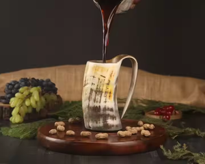 แก้วดื่มฮอร์นทนทานทันสมัยและเป็นมิตรกับสิ่งแวดล้อมทำจากงานฝีมือเสี้ยว - Product Image 4