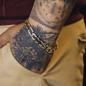 Pulsera de eslabones con diamantes de imitación para mujer, brazalete de eslabones con cadena de oro de 12 MM, con certificado Hip Hop, regalo de joyería para su esposa - Product Image 3