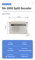 Decodificador de Control de Acceso DA-2800 para Teclado Serie APO DK-2800 con Alarma y Salida de Bloqueo por Emergencia