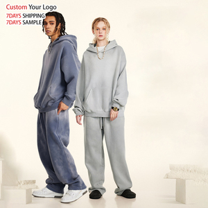 Sweat à capuche unisexe en coton épais délavé au soleil, haute qualité, brodé, impression personnalisée, coupe-vent, écologique - Product Image 1