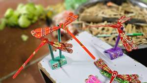 ภาพวาดด้วยมือไม้ไผ่แมลงปอของที่ระลึกงานฝีมือเวียดนามทำด้วยมือสำหรับร้านขายของกระจุกกระจิกและของตกแต่งบ้าน - Product Image 3