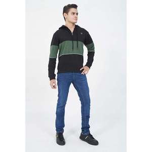 Sudadera con Capucha para Hombre Unze London KWANG, Ligera, Tejida, Diseño Sólido, Antiarrugas, Antiretráctil, Tallas XXS a 5XL, con Cierre - Product Image 4