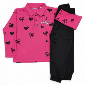 Chándal de algodón de manga larga con tinte de corbata para niños de alto rendimiento, conjunto de chándal informal con patrón sólido - Product Image 6