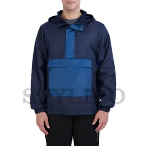 Chaqueta Cortavientos con Capucha para Hombre, Talla XL, Personalizada, de Alta Calidad, Impermeable, Ecológica, con Bordado, Informal, para Invierno y Running, sin Costuras - Product Image 1