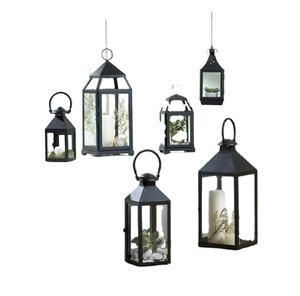 Linterna de sobremesa de Metal negro mate, candelabro hecho en la India para decoración del hogar, Hotel, restaurante, Oficina de boda, lo más nuevo y elegante - Product Image 1