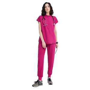 Uniforme de enfermera de tela tejida para mujer, juegos de exfoliación médica para hospitales con uniforme de servicio OEM para enfermeras - Product Image 2