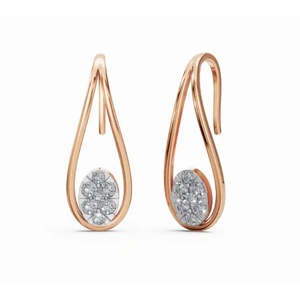 Pendientes de Diamantes de Oro de 9 Quilates de Primera Calidad, Modelo Therese Radiance, Corte Redondo, Joyería Cultivada en Laboratorio, Proveedor Mayorista B2B para Exportación - Product Image 1