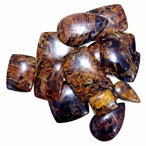 Piedra preciosa natural, cabujón de pietersita dorada, cabujón de piedras preciosas sueltas, piedras semipreciosas para la fabricación de joyas - Product Image 5