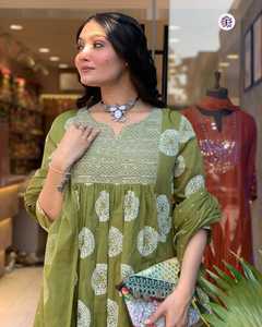 Beautiful Viscose Reyon Embroidered Top-Bottom Set Solid Printed Jacquard Dupatta Lace for Office Lady's Formal Wear Great - Product Image 6