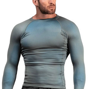 Matériau respirant de taille adulte fabriqué pour hommes Rash Guard/meilleur vente de matériel à séchage rapide fabriqué pour hommes Rash Guard personnalisé prix bon marché - Product Image 6