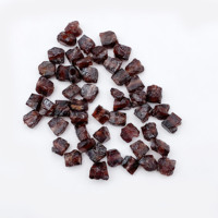 Perles de pierre brute de grenat naturel de 8-10mm percées en gros pierre de naissance de janvier pierre précieuse brute pour la fabrication de bijoux