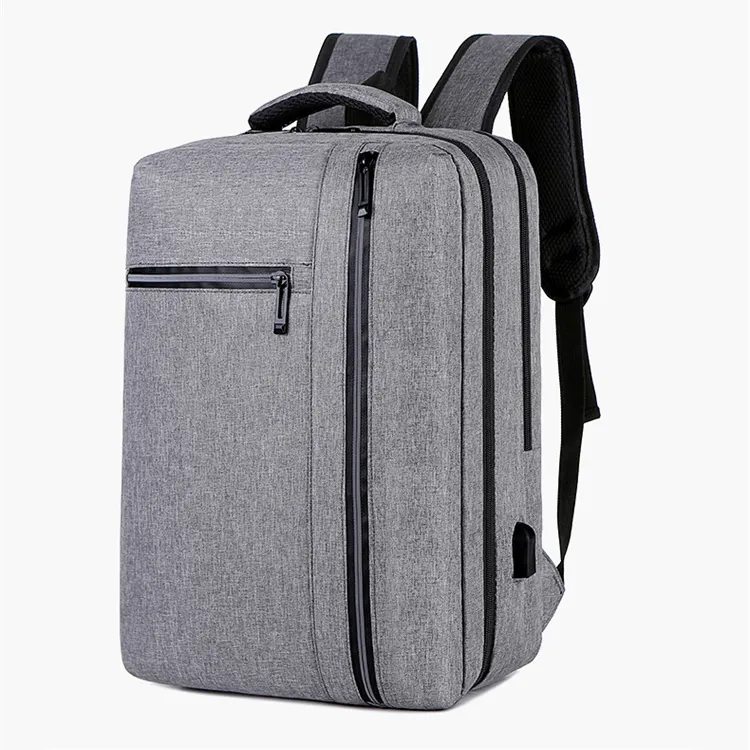 Erkek Oxford kumaş dizüstü iş bilgisayar çantası büyük kapasiteli seyahat sırt çantası şarj edilebilir USB çanta