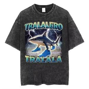 เสื้อยืดโอเวอร์ไซส์สำหรับผู้ชายผู้หญิงเสื้อยืดวินเทจทรงหลวม - Product Image 4