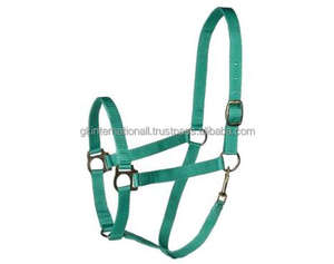 Licol de cheval en Nylon, taille personnalisée, classique fait à la main, plusieurs couleurs réglables, couronne et bras roulés, avec matériel robuste - Product Image 4