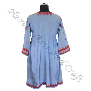 BDR084 Vintage vraie robe en soie tribale brodée robe Vintage bohème du fournisseur indien Vintage broderie à la main - Product Image 4