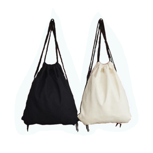 Custom logo and Size Eco Cotton <strong>Drawstring</strong> <strong>Bag</strong> Black White Cotton Canvas <strong>Drawstring</strong> <strong>Bag</strong> Backpack <strong>With</strong> Logo - Product Image 6