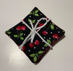 Posavasos de lino de tela suave con forma cuadrada y estampado de flores simples para posavasos de mesa de restaurante en casa - Product Image 1