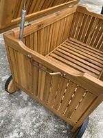 TAN PHU QUY, fabriqué au Vietnam, boîte de rangement de jardin en bois MDF 100%, avec roues, écologique, résistant à l'eau, coupe-vent, bois naturel, moderne