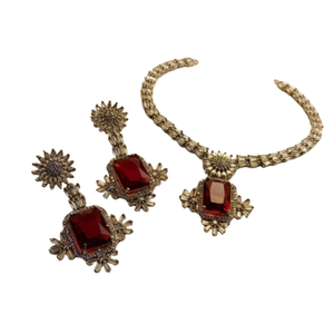 TRAVAIL DE PIERRE ARGENT DORÉ ÉLÉGANTE TRAVAIL AMÉRICAIN DE DIAMANTS BIJOUX ARTIFICAUX PAKISTANI BIJOUX TRADITIONNELS SERVICE OEM ODM - Product Image 5