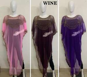 <b>Woman</b> Clothing Sexy Eye-Catching Signature Look Swim Beach Spectacular Hand Embroidery Heavy Sequins Work <b>Poncho</b> Dress Shrug USA - Product Image 6