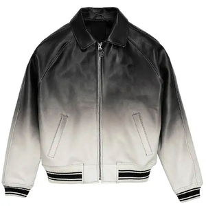 2025 Best Selling High Quality Men's <b>Leather</b> <b>Jacket</b> with <b>Long</b> Sleeves Stylish Design - Product Image 1