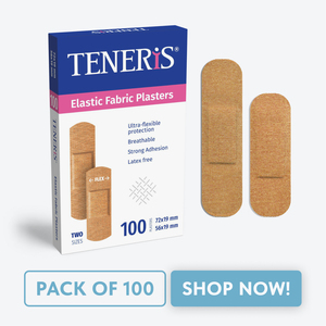 Pansements médicaux universels TENERIS, paquet de 100, imperméables, hypoallergéniques, sans latex, certifiés TUV, deux tailles, 72x19mm - Product Image 2