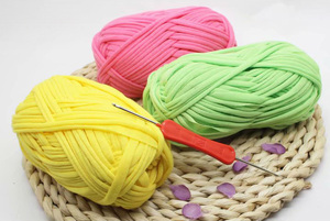 Épais tricot élastique tissu Crochet tissu T-Shirt fil pour main bricolage sac couverture coussin crochet projets - Product Image 5