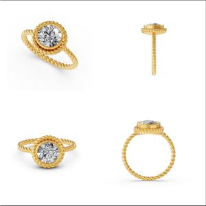 Anillo de bodas de oro sólido de 14 quilates para mujer 1.5Cts VS Clarity EF Color Lab Grown Cut Diamond Engagement Parties Jewelry Gift - Product Image 2