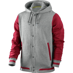 Vestes pour hommes sur mesure avec logo OEM, style streetwear décontracté, baseball vintage, col montant, logo sur le devant, grandes tailles - Product Image 4