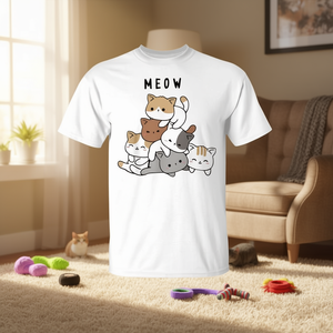 Camiseta con Diseño de Pila de Gatitos de Anime para Amantes de los Gatos, Promocional, con Pila de Gatitos Adorables - Product Image 3