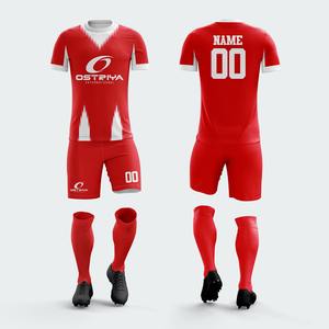 Uniforme de football léger fabriqué en usine à vendre Meilleure conception Couleur et taille personnalisées Uniforme de football respirant à manches courtes - Product Image 3