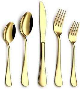 Juego de cubiertos de acero inoxidable de estilo occidental de gran calidad, acabado Chapado en cobre para restaurante, Hotel, fiesta, regalos de negocios - Product Image 3