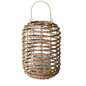 Lanterne en rotin vintage, porte-bougie tissé, décoration de table et lanterne suspendue de style campagnard naturel, décoration intérieure - Product Image 4