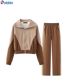 Ensembles de sweat-shirts à capuche surdimensionnés personnalisés pour femmes, sweat-shirt uni de haute qualité, broderie, épaules tombantes, vêtements d'hiver, survêtements - Product Image 5