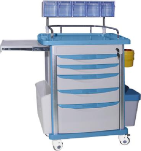 عربة تخدير طبية للمستشفيات مع عجلات عازلة للصوت، عربة تخدير للطوارئ - Product Image 4