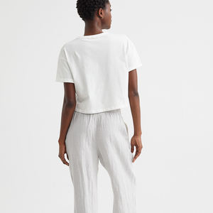 Pantalones de bloque de Color Hip Hop para mujer, ropa informal para correr, pantalones apilados con fondo de campana - Product Image 5