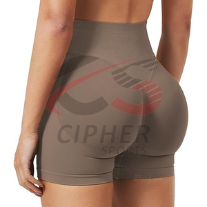 Pantalones cortos deportivos de cintura alta para mujer, tela polar transpirable, decoración de logotipo personalizado, nuevos colores de verano - Product Image 6